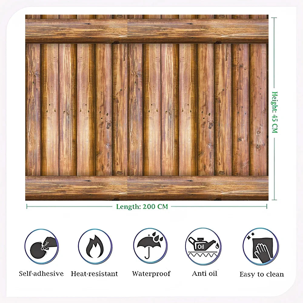 Jaamso Royals Brown Wooden Sve Peel & Stick Wallpaper Multicolor