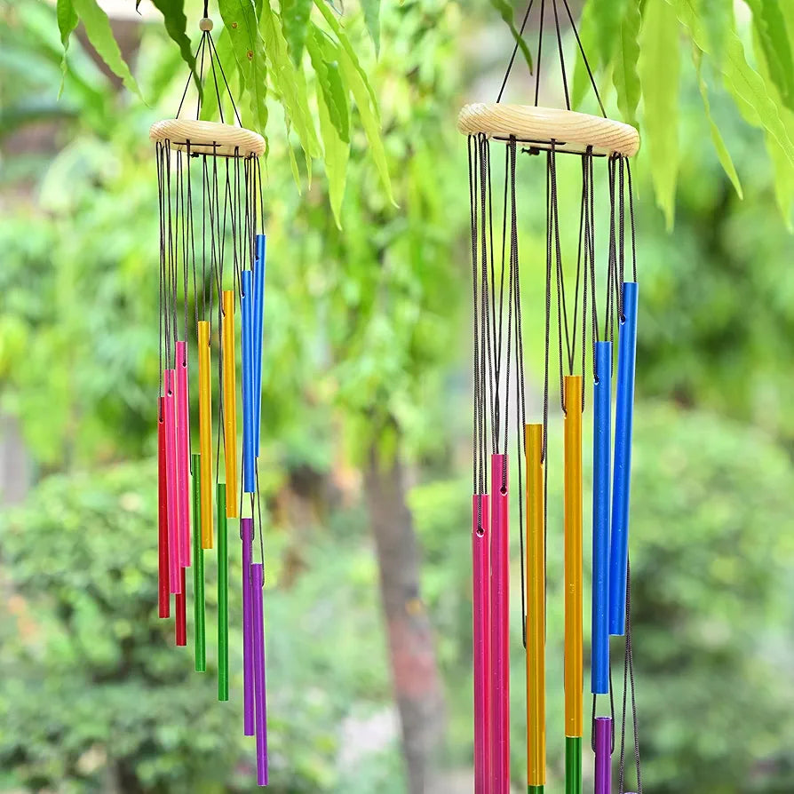 Wind Chimes for Home Décor Multicolor 12-Pipe Wind Chime -023