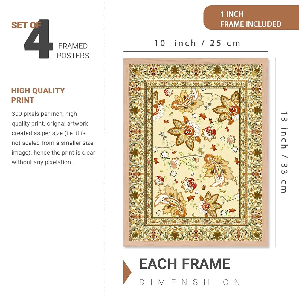 Kotart Premium Digital Madhubani Art Paintings with Frame Pack of 6 art 5