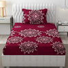 Fresh From Loom Floral Single Bedsheet Size Microfiber Bedsheet Set-Printed Hypoallergenic Wrinkle Free with 2 Pillow Covers 144 TC Wine