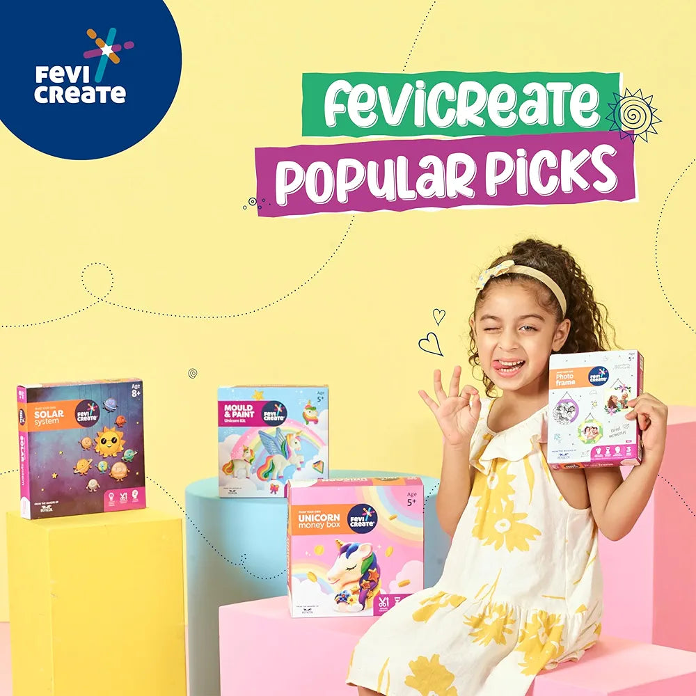 Fevicreate Space Science Art & Craft Kit | 12-Space-Themed Templates to Teach your Child about Space | Screen-Free Learning & Engagement | By Fevicol | Best Gift for Kids, Boys & Girls 8+ years