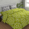 Huesland by Ahmedabad Cotton 144 TC King Size Bedsheet Cotton with 2 Pillow Covers | Green & Grey