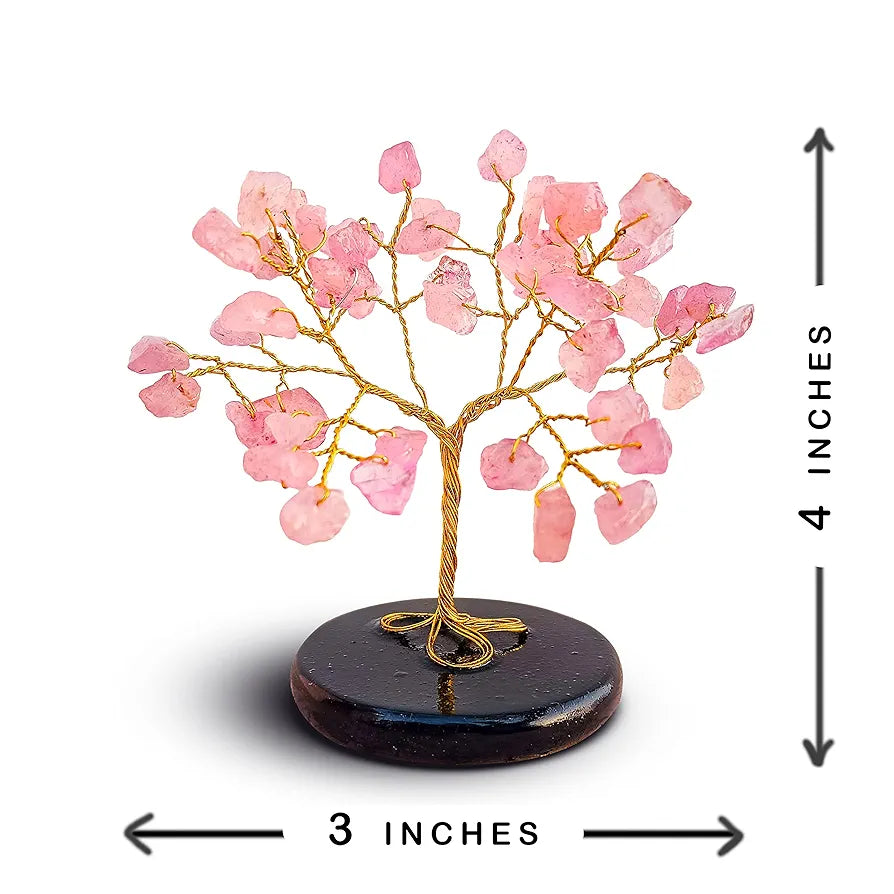 Reikved Rose Quartz Crystal Tree for Good Luck