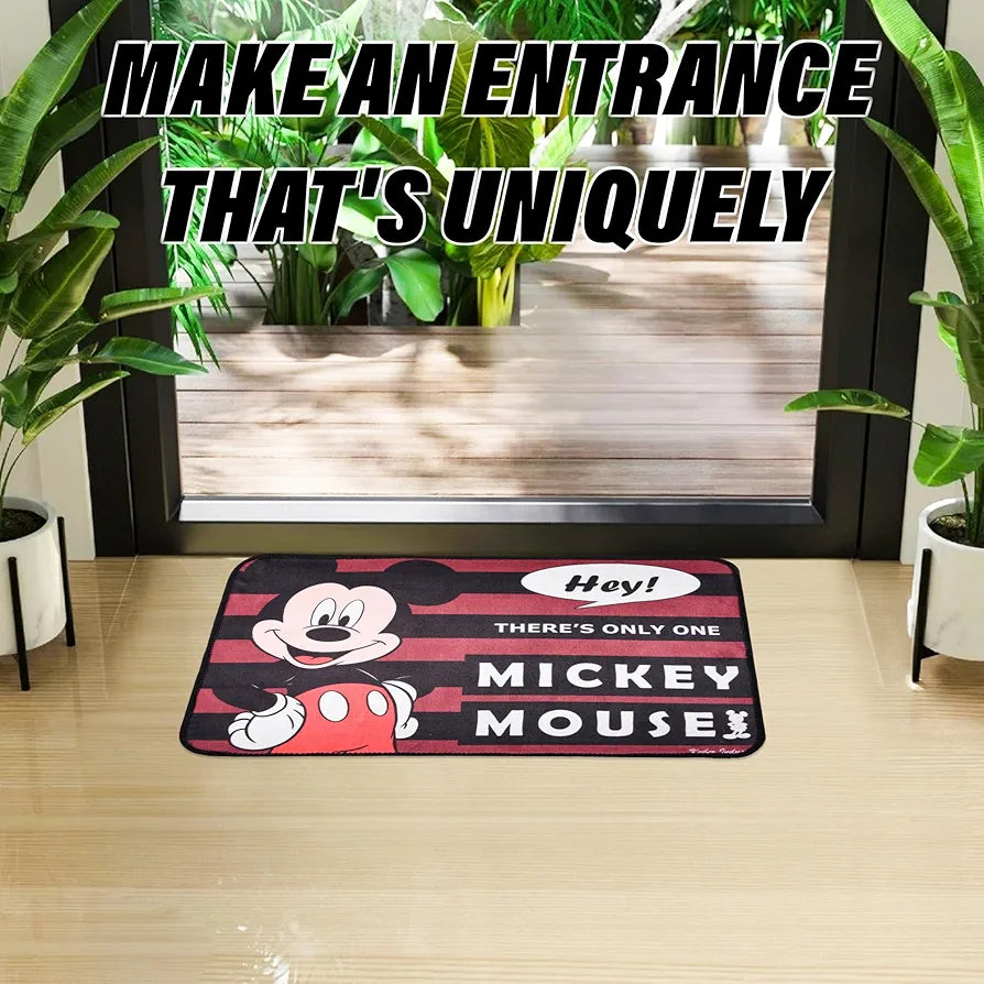 Kuber Industries Disney Mickey Door Mat Floor Door Mat Colour Maroon