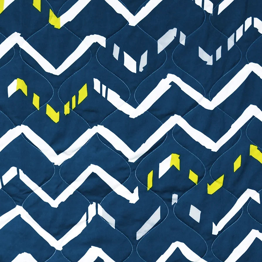 Divine Casa 120 GSM Microfiber Reversible Kids Single Bed Comforter Ultra-Soft Toddler Blanket Colour Blueprint