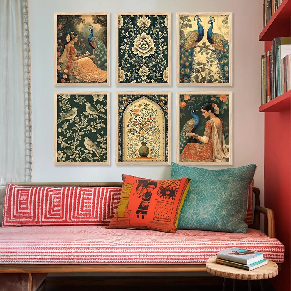 Kotart Madhubani Traditional Indian Wall Art Framed Art 1