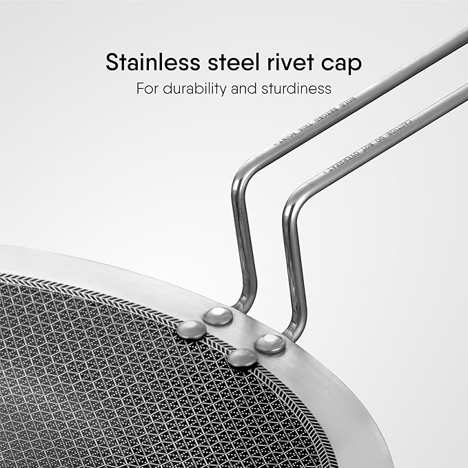 Stahl Artisan Hybrid Triply Roti Tawa Induction Base Non Stick Pan Roti Tava, 25 cm - 1360 gms