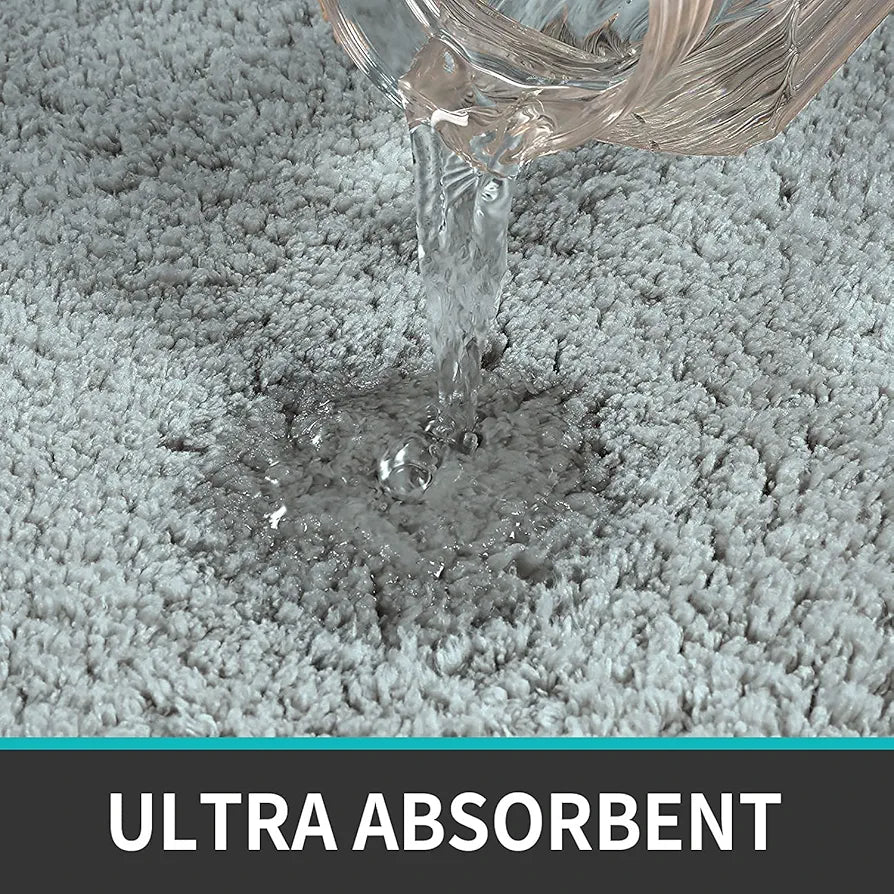 Luxe Home International Microfiber Bath Mat Super Soft Non Slip 60x90 cm Colour Silver