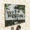 Ecraftindia Welcome Theme Wooden Key Holder With 6 Hooks