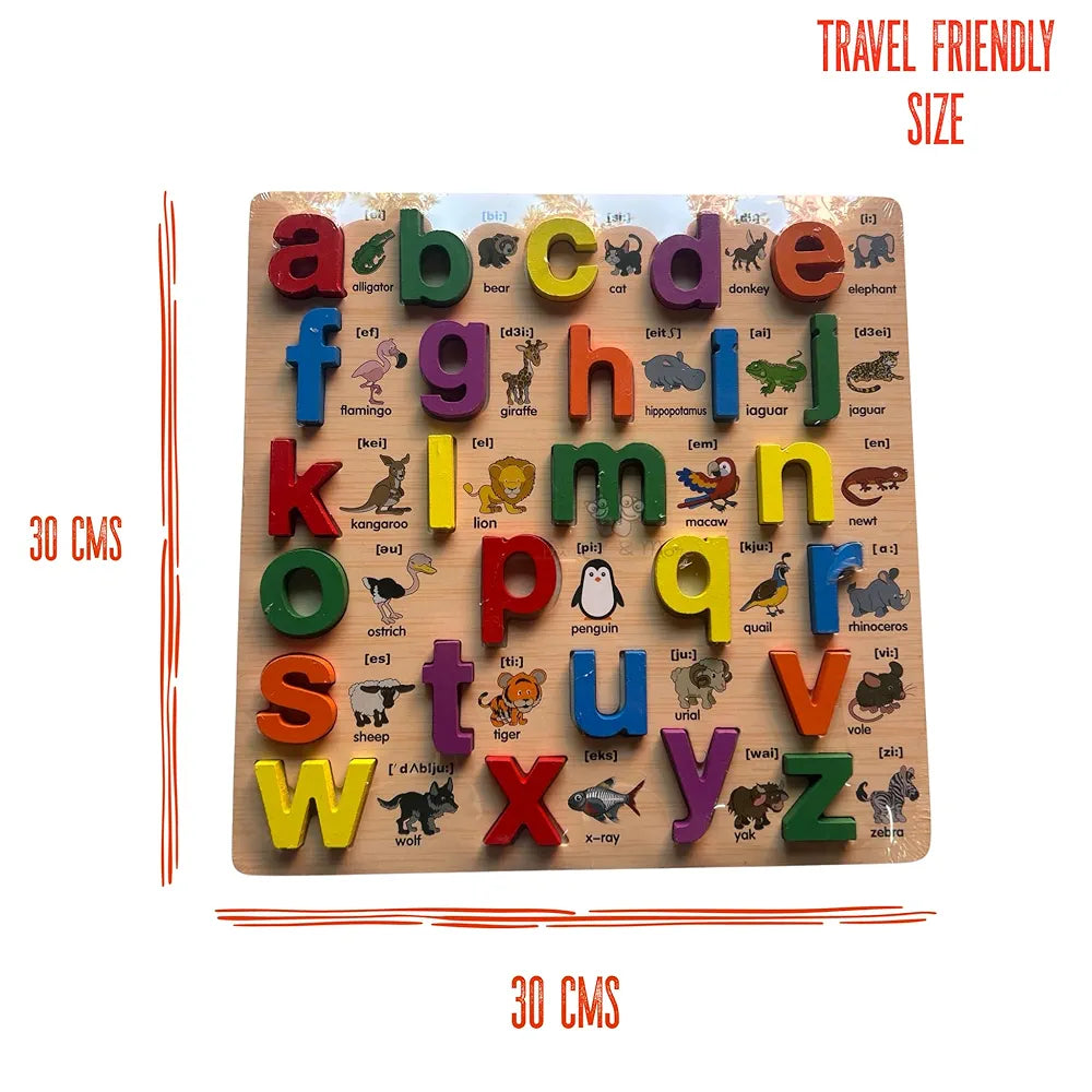 Trinkets & More ABC Small Letter Alphabet Puzzles Game Board for Toddlers Kids Educational Learning Toys 2+Years 