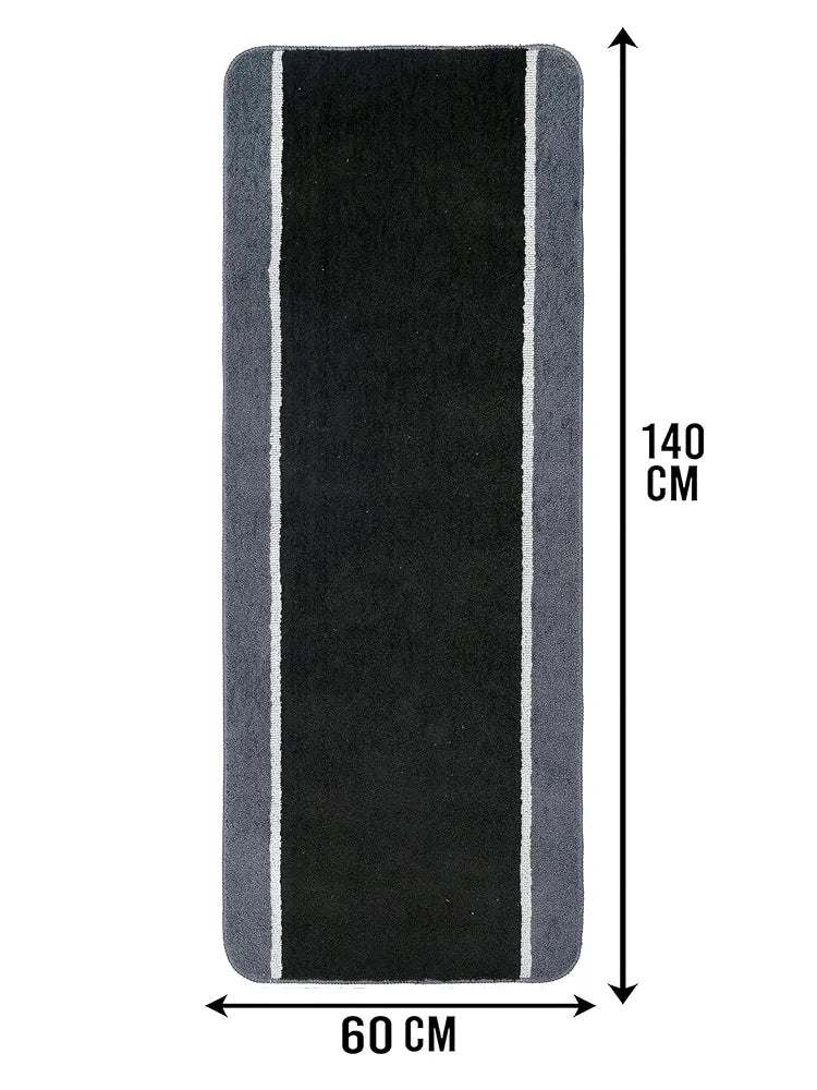 Saral Home Stripe Microfiber Durable & Washable Multipurpose Runner