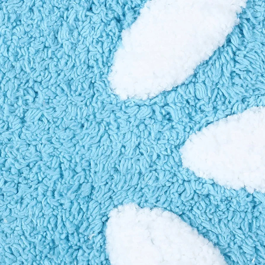 Saral Home Cotton Bathmat with Contour mat Colour Turquoise