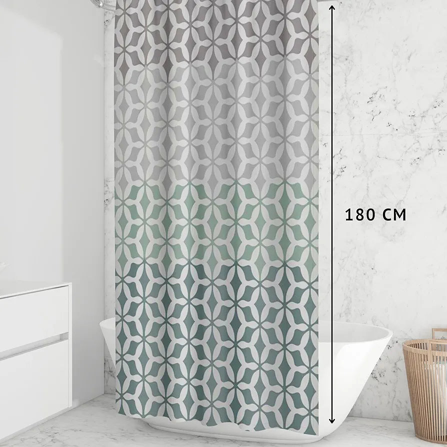 Home Threads Embrace Luxury with Our 6-Feet Long Premium Polyester Shower Curtain with 12 Hooks for a Lavish Bathroom Ambiance Stylish Splendid and Perfectly Sized Four_Shade