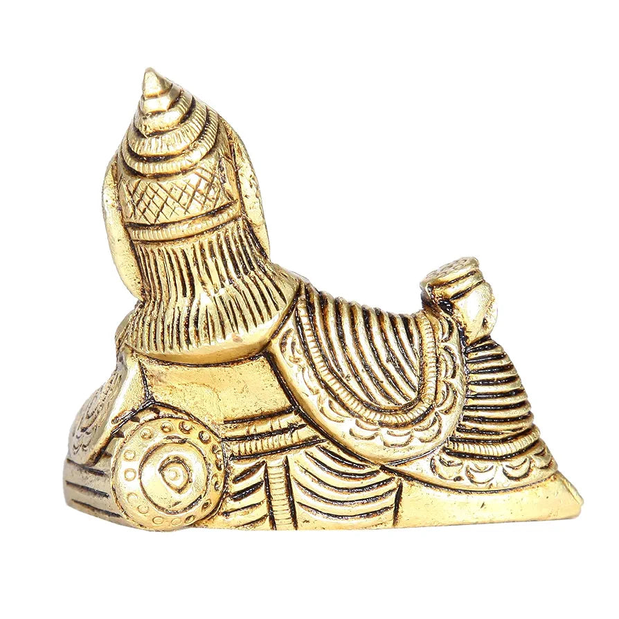 Anciently Kuber Maharaj Murti | Kuber Maharaj Idol | Kuber Maharaj Ki Murti Brass, 6.5Cm Height, Gold Colour, 1 Piece