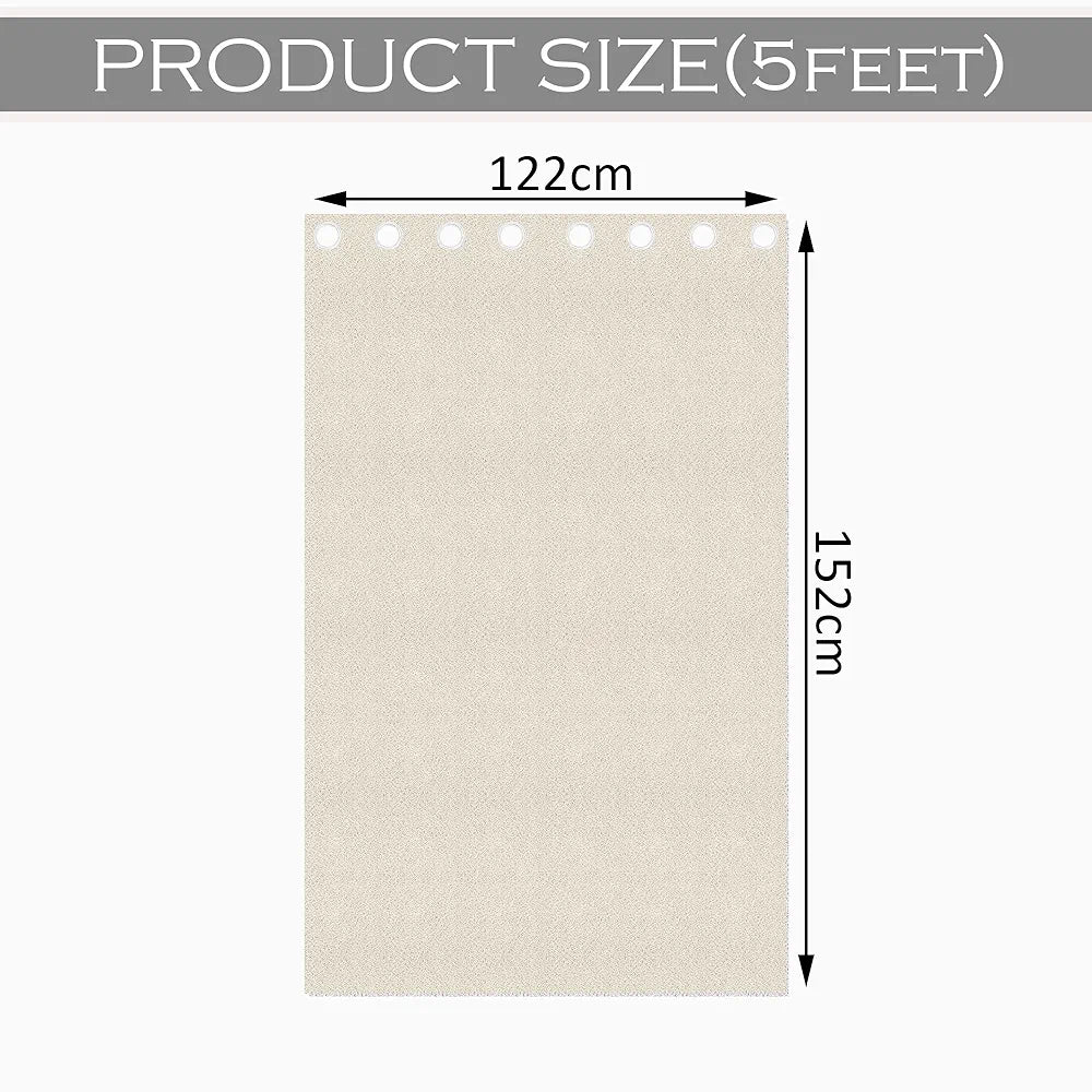 Kuber Industries Stylish Window Curtains for Living Room & Bedroom Web Net Cream