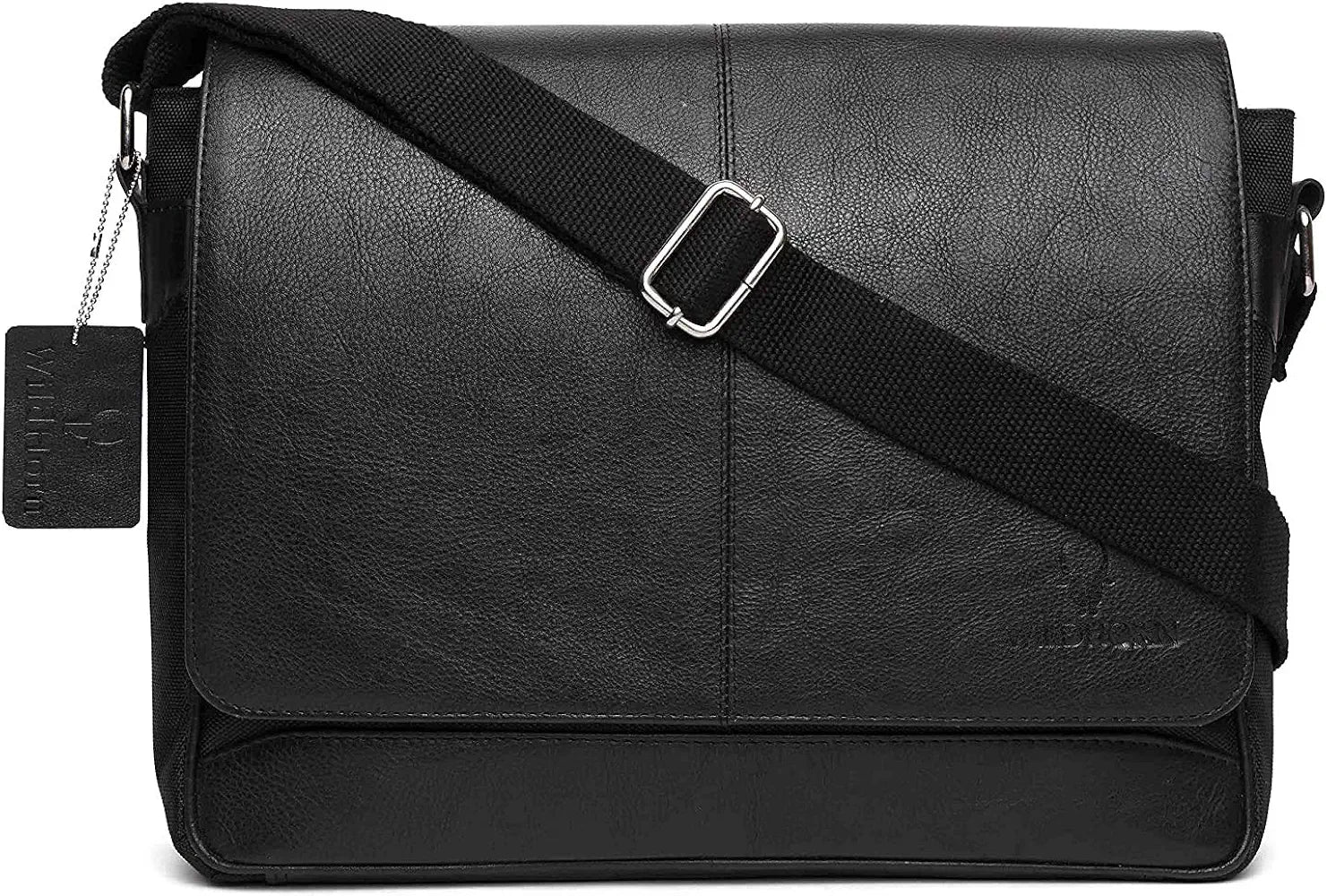 WildHorn Leather 13 inch Laptop Messenger Bag for Men I Padded Laptop Compartment I Adjustable Strap I Dimension: L- 14inch H- 10.5 inch W- 3.5inch