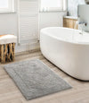 Sashaa World Super Absorbant Cotton Reversible Bath Rectangular Mat Bathroom Rugs Colour Grey