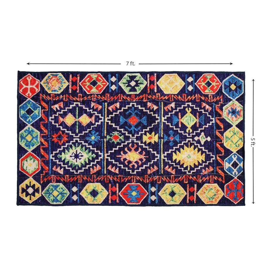 Status Contract Multi Printed Vintage Persian Carpet Rug Runner with Anti Slip Backing