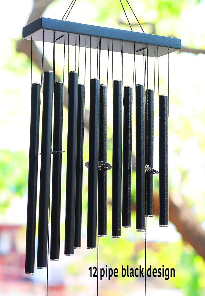 Paradigm Pictures Wind Chimes Black 12 Pipe