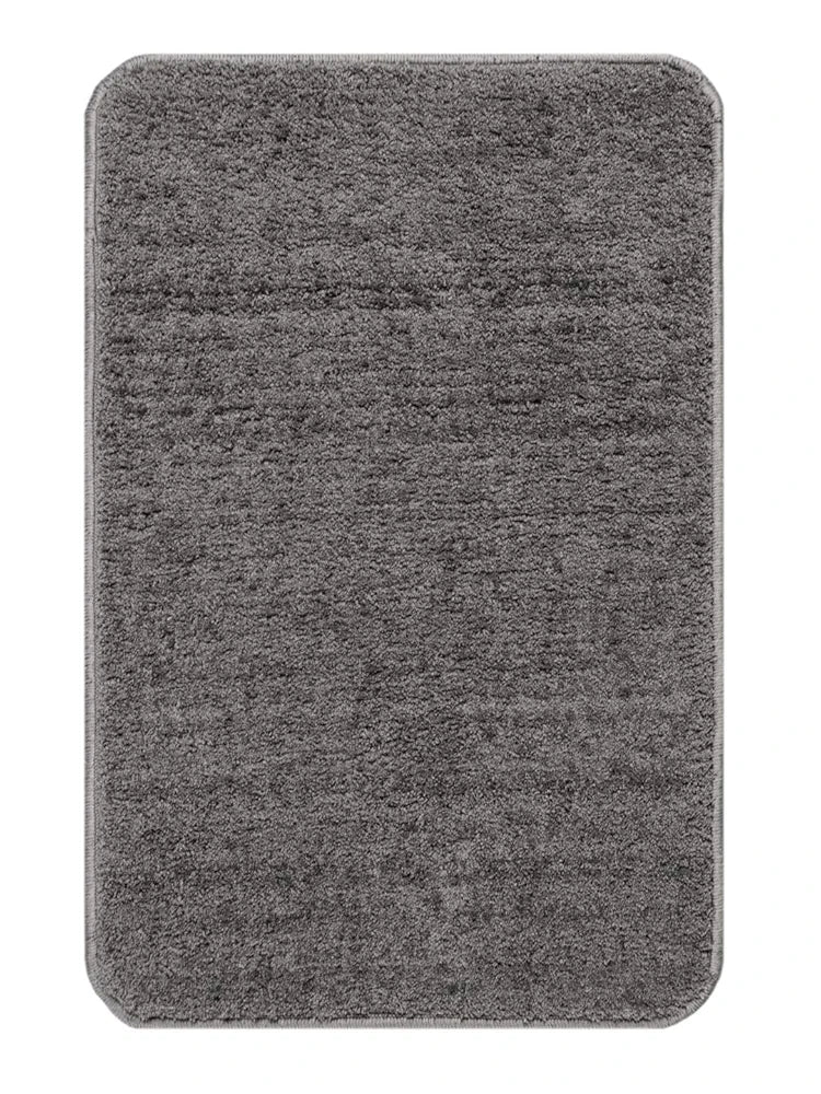 Saral Home Neo Shaggy Yarn Anti-Skid Bath Mats Colour Dark Grey
