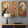 Livin'luxe Set of 3 Peacock Modern Art Boho Painting Premium Framed Laminated Wall Paintings SP-22