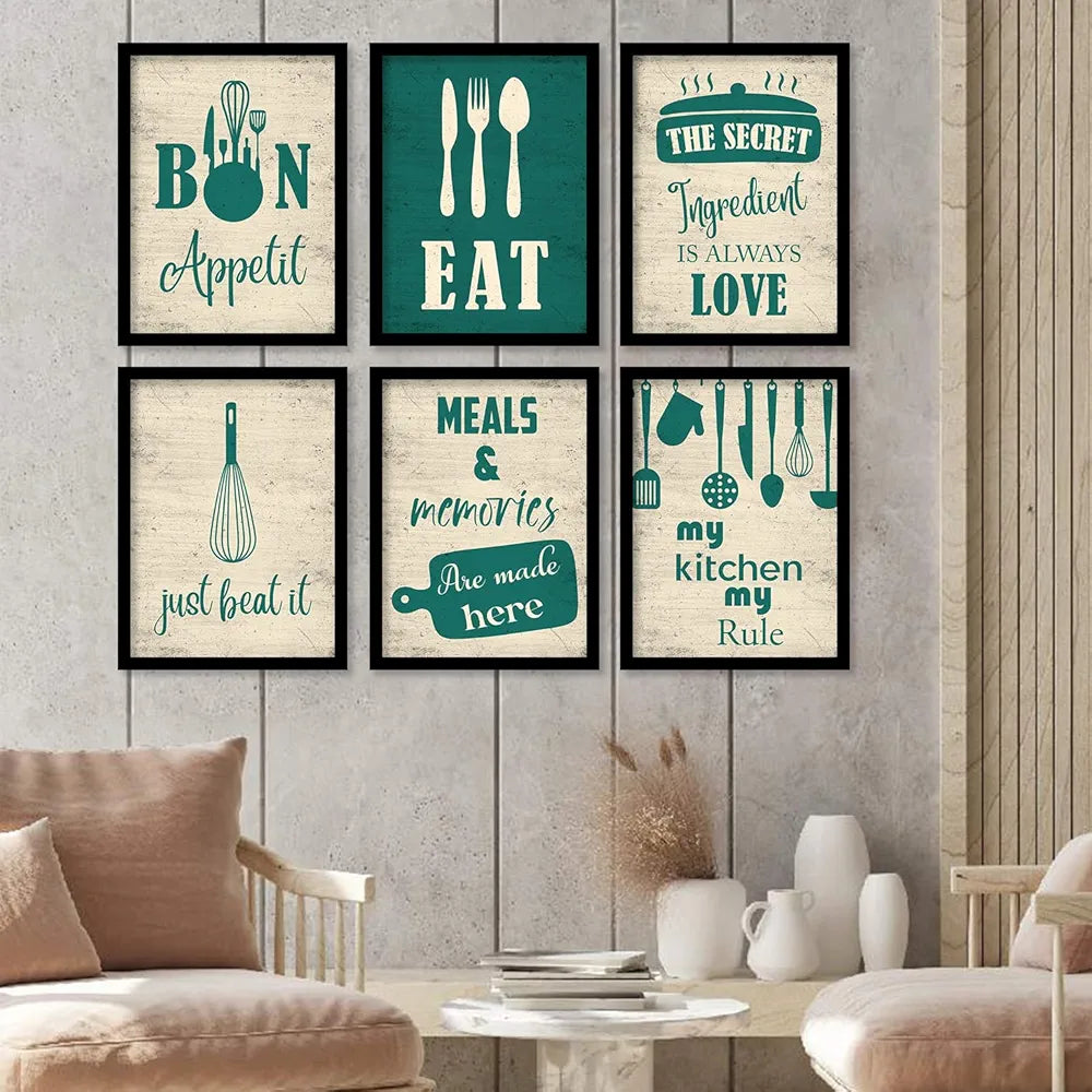 Kotart Wood Restaurant Quotes Framed Posters For Kitchen Wall Decoration Kitchen 6
