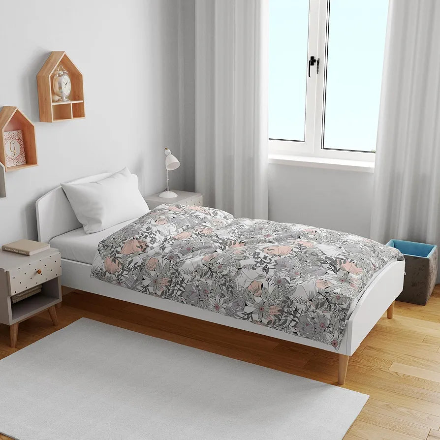 Divine Casa Floret 100% Cotton Single Kids Dohar 120 GSM Soft & Lightweight Throw Blanket Colour Griffin