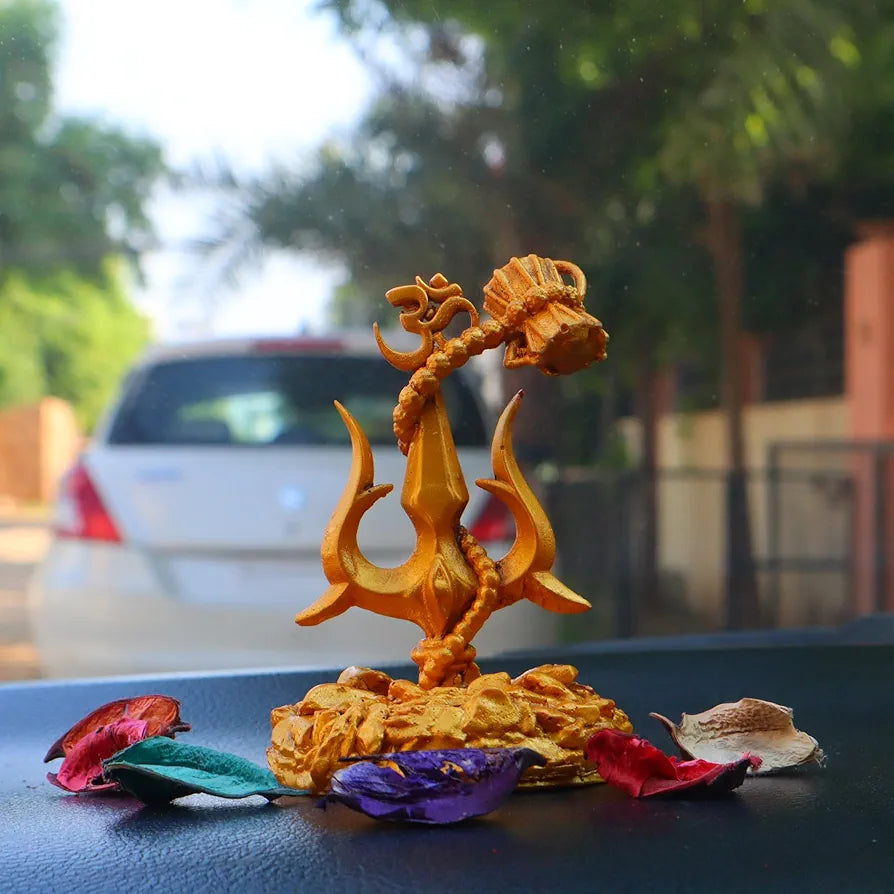Jaipur Ace Adiyogi Shiva Statue for Car Dash Board Trishul