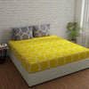 Huesland by Ahmedabad Cotton 144 Tc King Size Bedsheet Cotton with 2 Pillow Covers | Grey