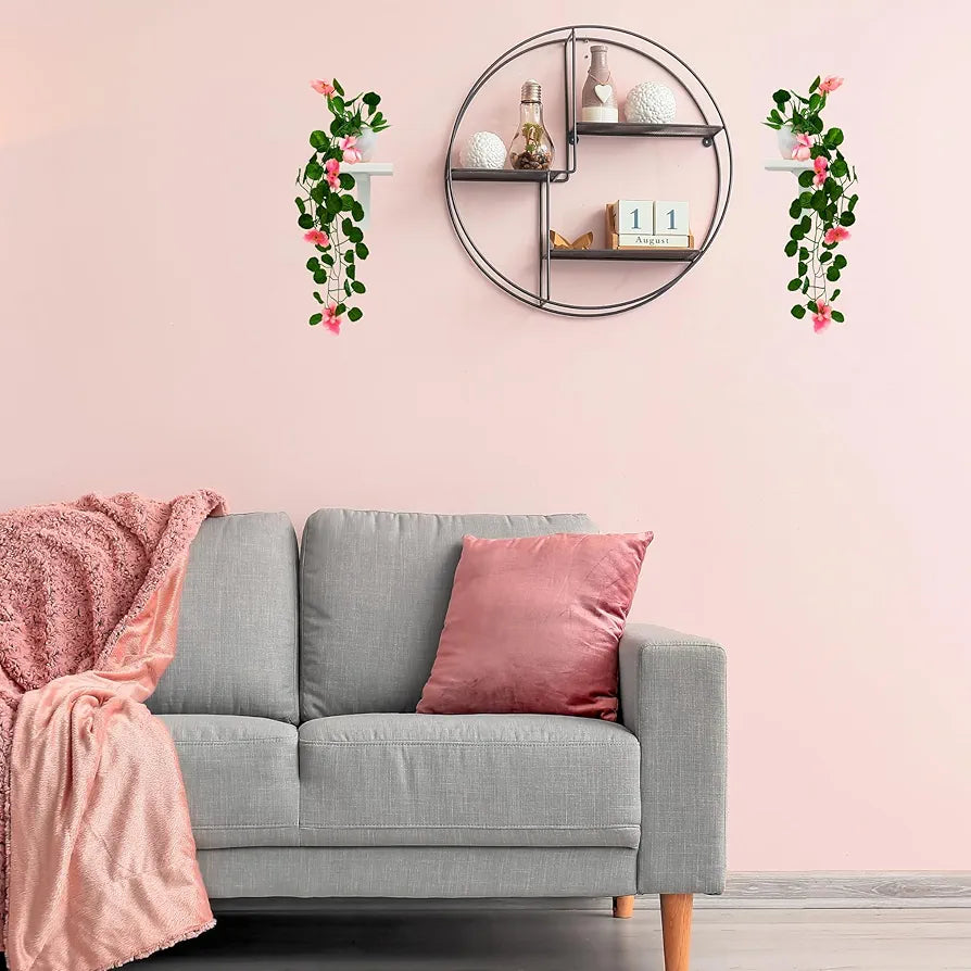 Artificial Flower Vine Plants Falling with Small Size Pot Natural Touch Pack of 2 DESIGN-07