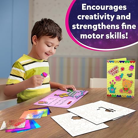 Skillmatics Art & Craft Activity Foil Fun Card Making Set No Mess Art for Kids