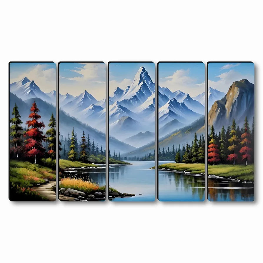 Livin'luxe Multiple Frames mountain lake Wall Painting  XL35327