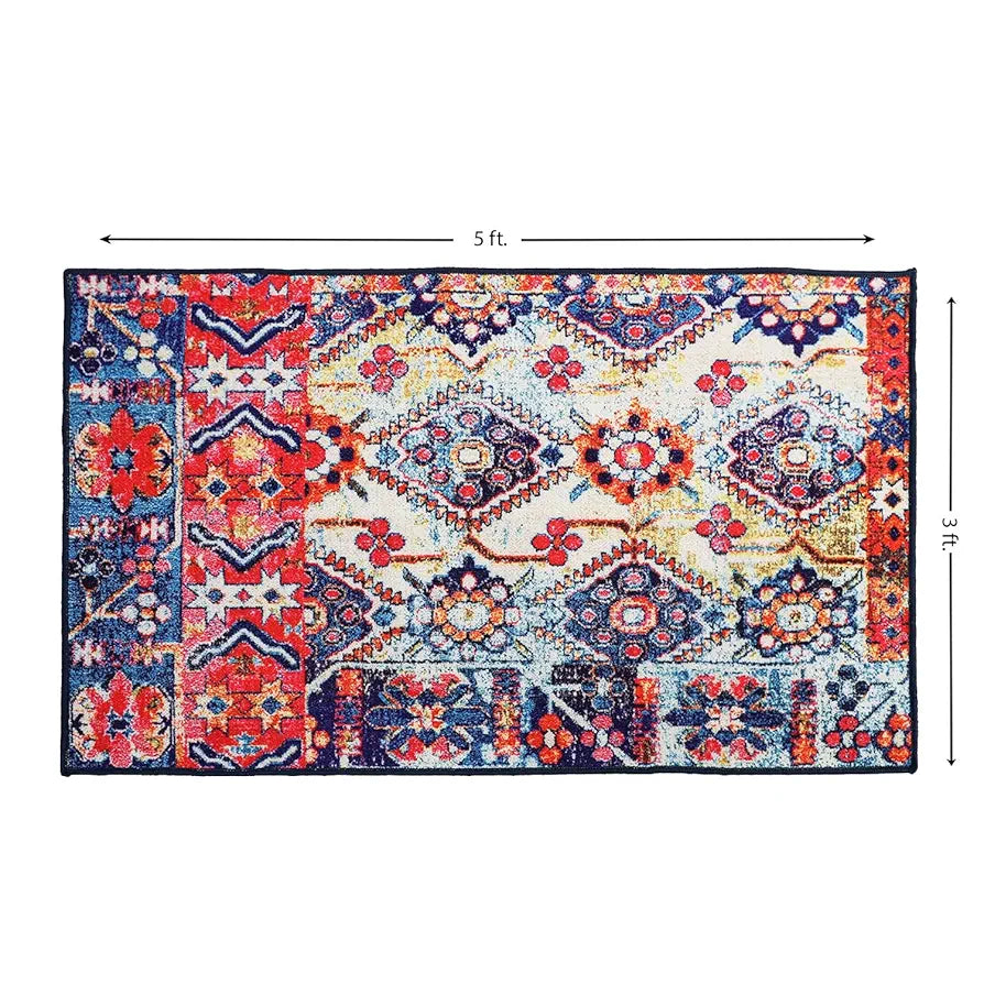 Status Contract Multi Printed Vintage Persian Carpet Rug