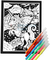 Spartan Kids Color Felt Unicone Velvet Art - Drawing for Kids 6-12 Years