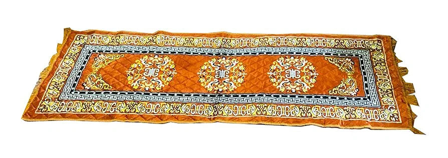 Kuber Industries Bed Side Rectangular Runner Mattress Soft Velvet Material Colour Golden