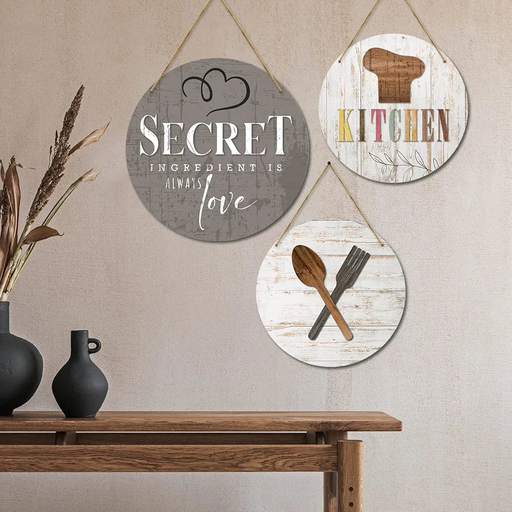 Kotart Wooden Wall Hanging Home Decor Items Secret Ingredients