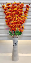 Artificial Flowers Bunch Cherry Blossom Ideal for vase Without vase Orange 55 cm Height Fabric