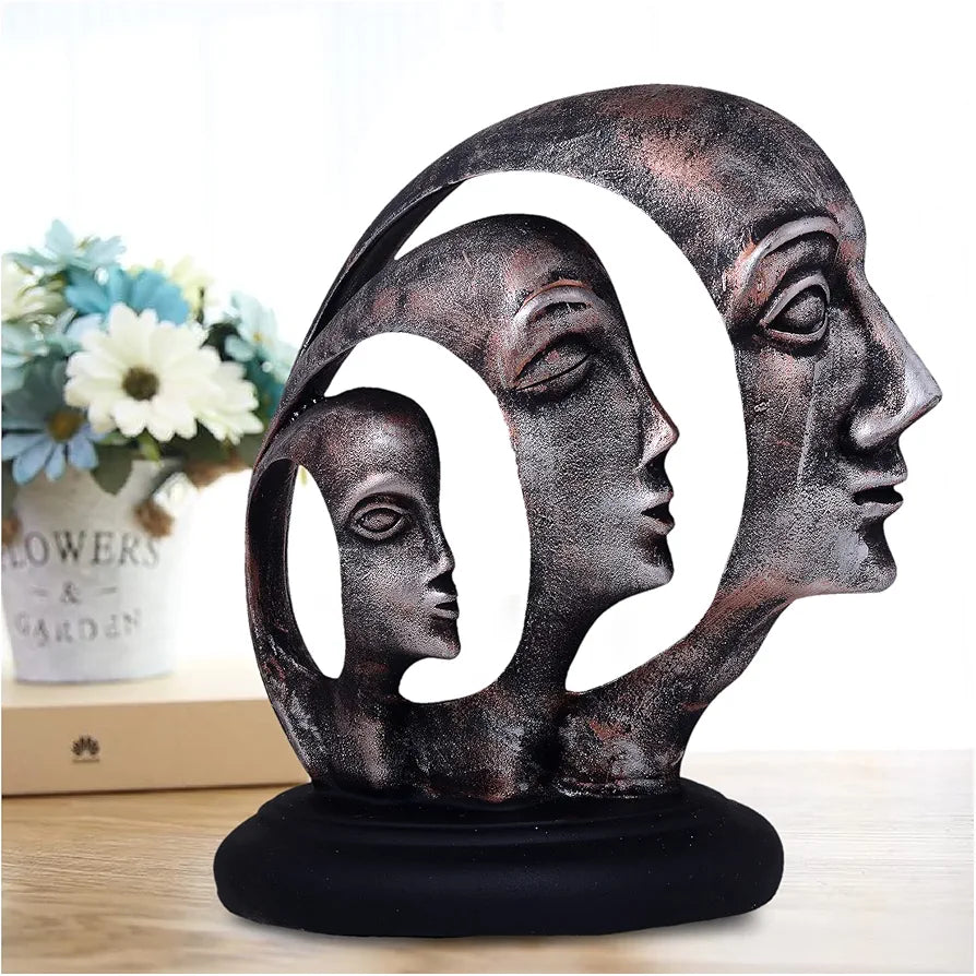 Zart Lady Ring Face Statue for Home Décor Showpiece Modern Art Lady Face