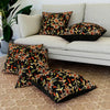 Kuber Industries Cushion Cover Pillow Covers Embroidery Cushion Covers Set of 5 Black