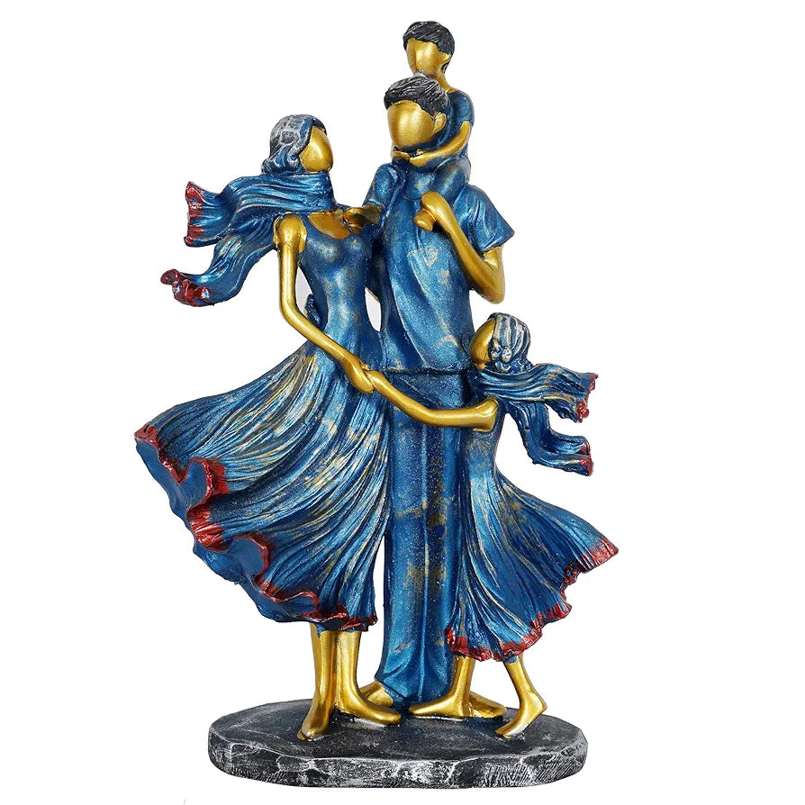 Zart Polyresin Family Couple Showpiece for Home Decor Showpiece  Multicolor Love