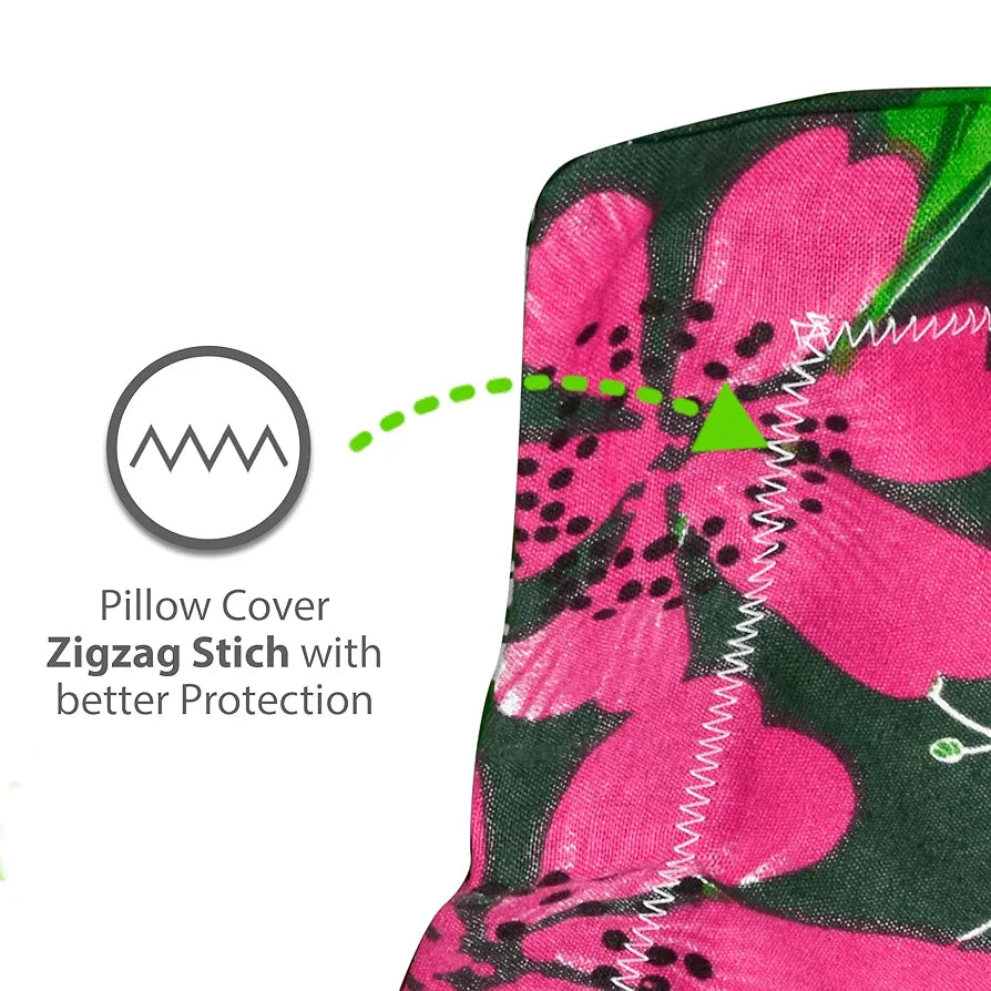 Divine Casa Bedsheet for Single Size Bed 144 TC Cotton Bedsheet for Single Size Bed with 1 Pillow Cover  Floral Colour Mint Pink