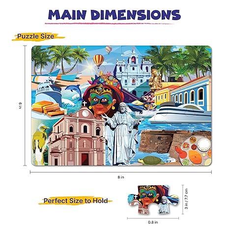 The Puzzl Co - Goa Jigsaw Puzzle for Kids 6 Years & Up 100-Piece City Puzzle Goa’s Culture Monuments & Food