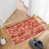 Kuber Industries Door Mat Multi Riyal Doormat Microfiber Entrance Mat Orange Colour