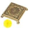 Brass Pooja 1 Step Chowki Square with Lotus Design