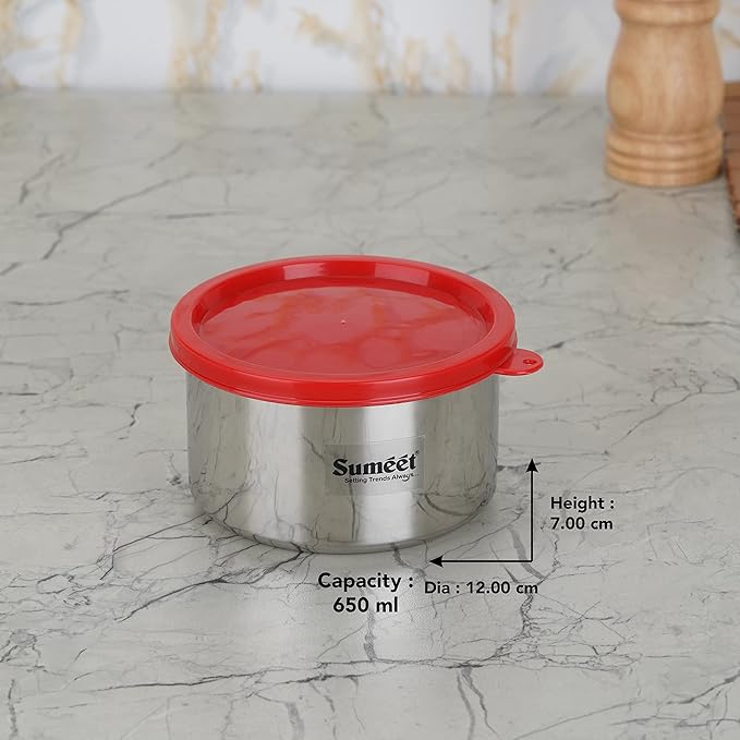 Sumeet Stainless Steel Airtight & Leak Proof Food Storage Container