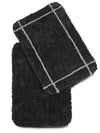 Sashaa World Microfiber Bathmat Colour Charcoal (Pack of 2)