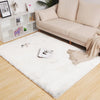 Luxe Home International Ruffle Floor Rug Rabbit Fur 1000 GSM Living Room Foot Mats 4 X 6 FtColour White