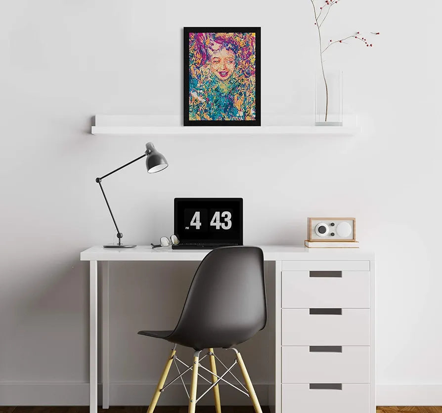 ArtX Paper Abstract Girl Face Wall Art Multicolor Modern