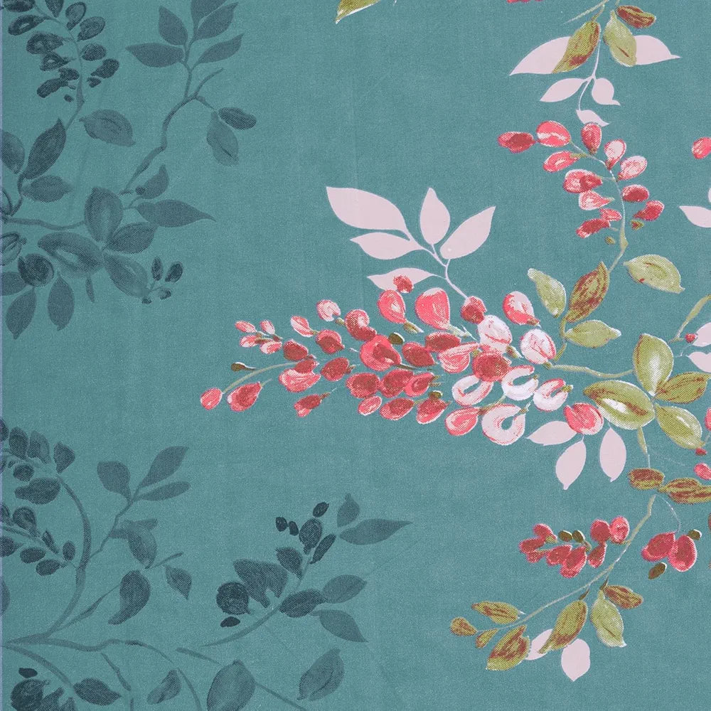 Cloth Fusion 186tc Glace Cotton Elastic Fitted Bedsheet for Double Bed King Size with 2 Pillow Covers Botanical Night