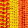 Artificial Marigold Garlands Pack of 15 Yellow Orange & Multi